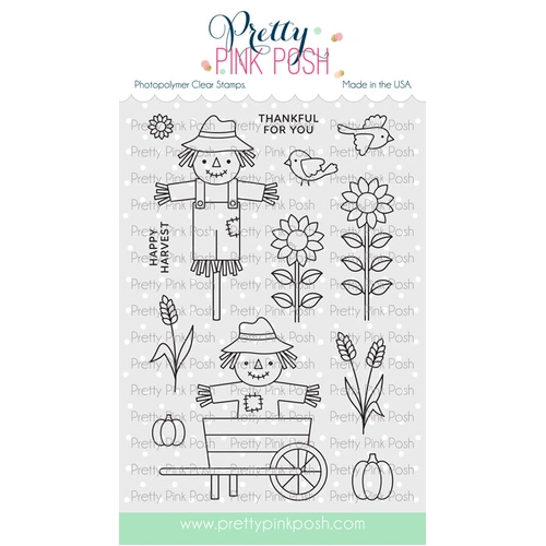Pretty Pink Posh Fall Scarecrows Stamp Set