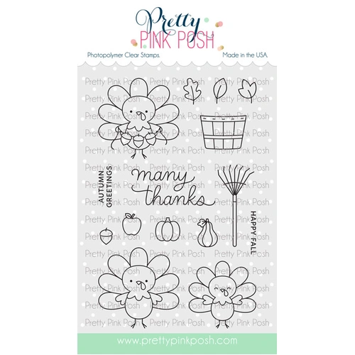 Pretty Pink Posh Turkey Friends Stamp Set