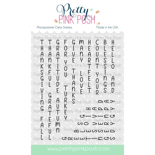 Pretty Pink Posh Upright Greeting Fall Stamp Set