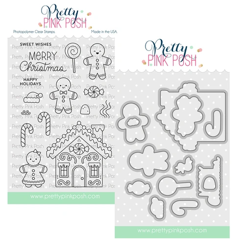Pretty Pink Posh Christmas Gingerbread Stamp & Die Bundle