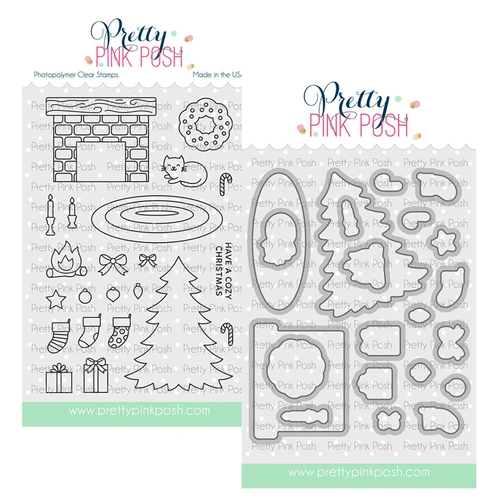 Pretty Pink Posh Cozy Christmas Stamp & Die Bundle