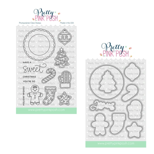 Pretty Pink Posh Sweet Christmas Cookies Stamp & Die Bundle