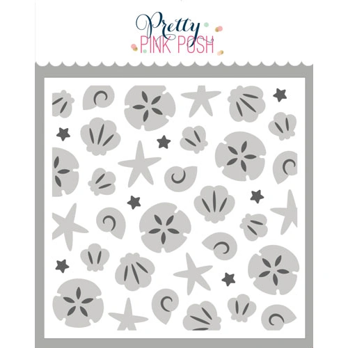Pretty Pink Posh Layered Seashells Stencils (2pc)