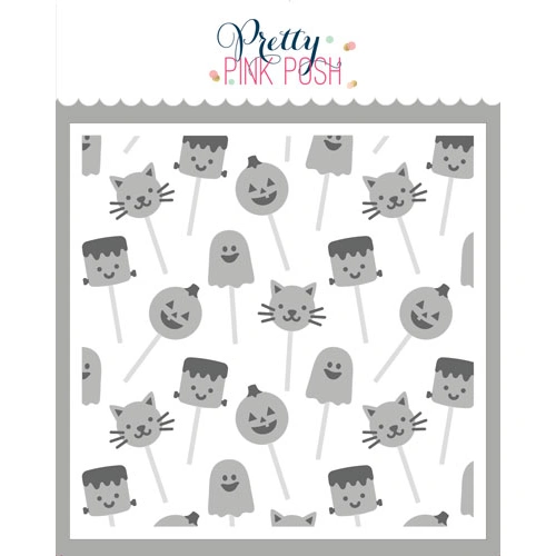 Pretty Pink Posh Halloween Cake Pops Stencils 3pk