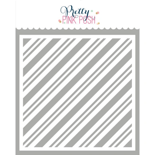Pretty Pink Posh Candy Cane Strips Stencil