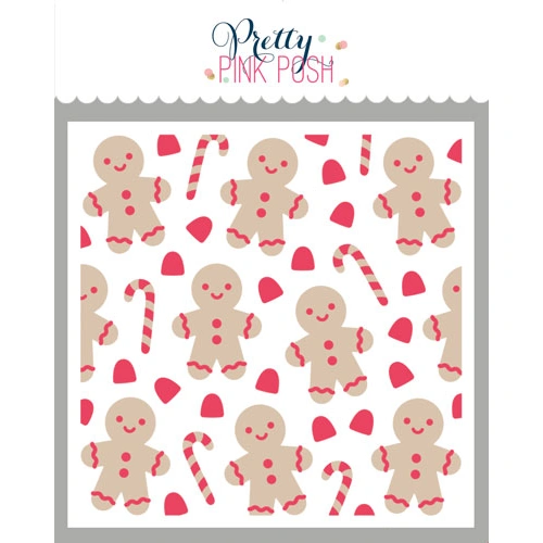 Pretty Pink Posh Layered Gingerbread Stencil 2pc