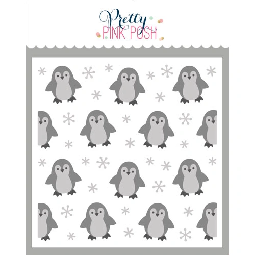 Pretty Pink Posh Layered Penguins Stencils (3pc)