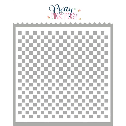 Pretty Pink Posh Mini Checker Stencil
