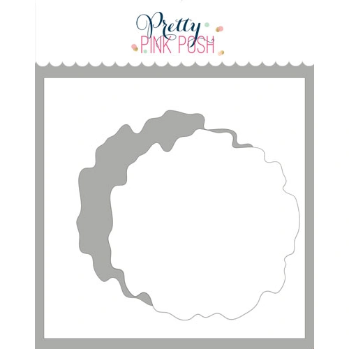 Pretty Pink Posh Watercolor Circle Mask Stencil