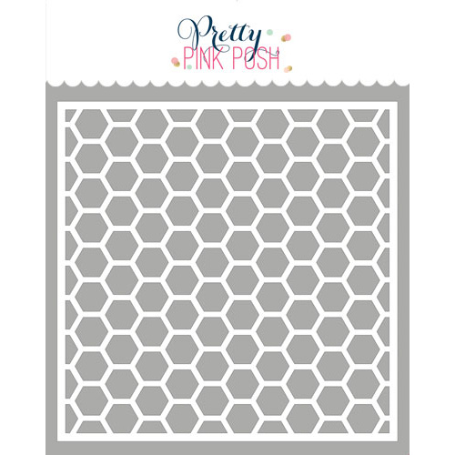 Pretty Pink Posh Honeycomb Stencil