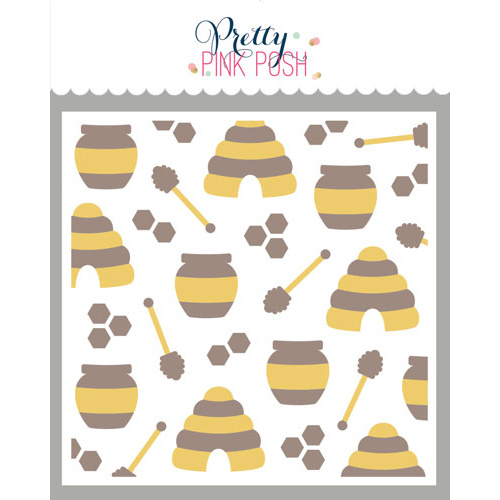 Pretty Pink Posh Layered Bee Additions Stencils (2 Pack)