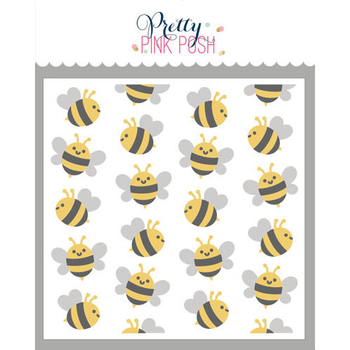 Pretty Pink Posh Layered Bees Stencils (3 Pack)