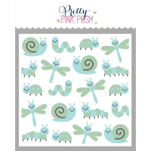 Pretty Pink Posh Layered Bugs Stencils (3 Pack)