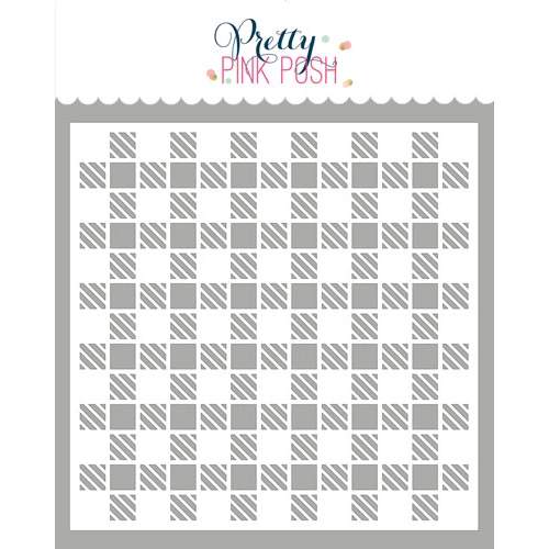 Pretty Pink Posh Gingham Stencil