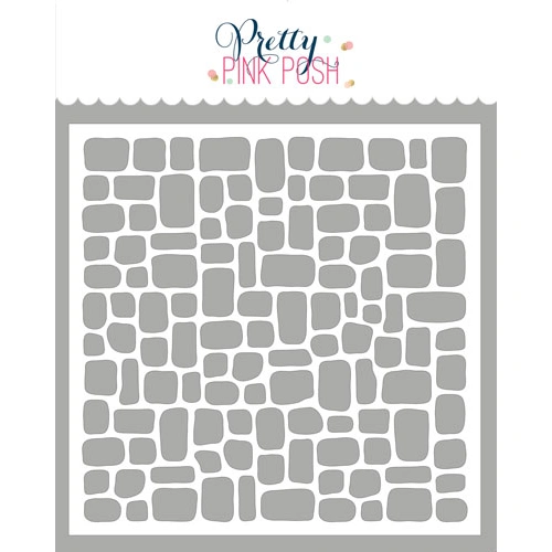 Pretty Pink Posh Cobblestone Stencil