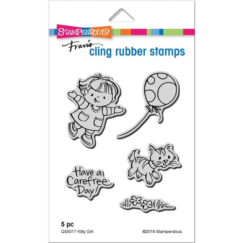 Stampendous Cling Stamp Kitty Girl