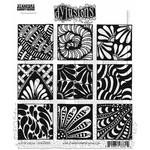 Dylusions Bits of Blocks Stamp Set