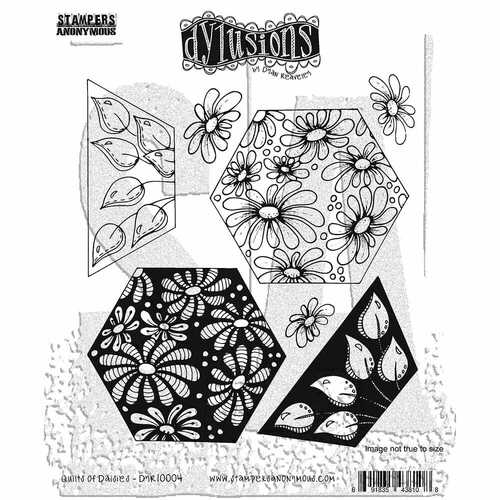 Dylusions Quilts of Daisies Stamp Set