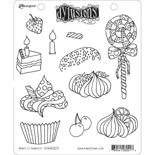 Dylusions Bake It Yourself Stamp