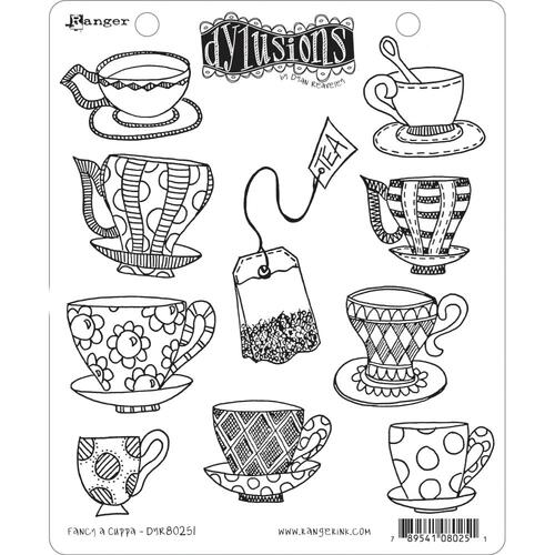 Dylusions Fancy a Cuppa Stamp