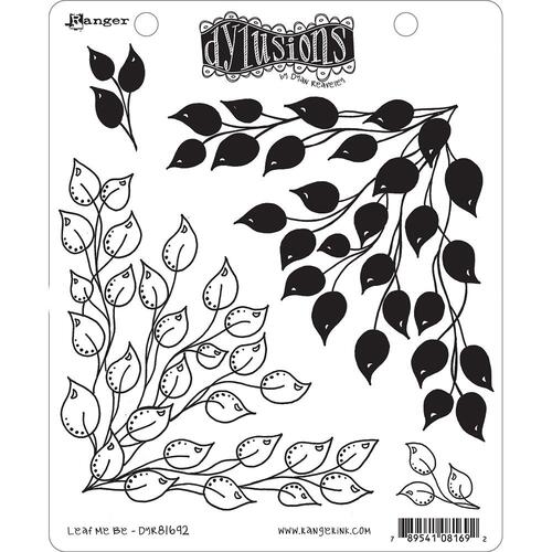 Dylusions Leaf Me Be Stamp