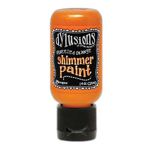 Dylusions Squeezed Orange Shimmer Paint