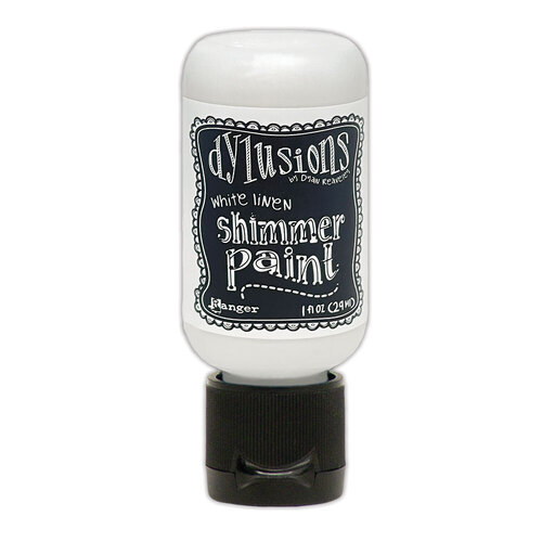 Dylusions White Linen Shimmer Paint