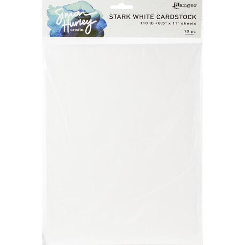 Simon Hurley create. 8.5x11" Stark White Cardstock 10pc
