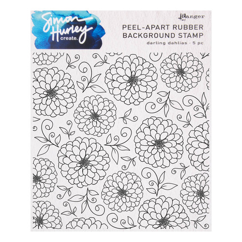 Simon Hurley create. Darling Dahlias Clear Stamp Set