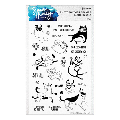 Simon Hurley create. Hot Diggity Dog! Clear Stamps