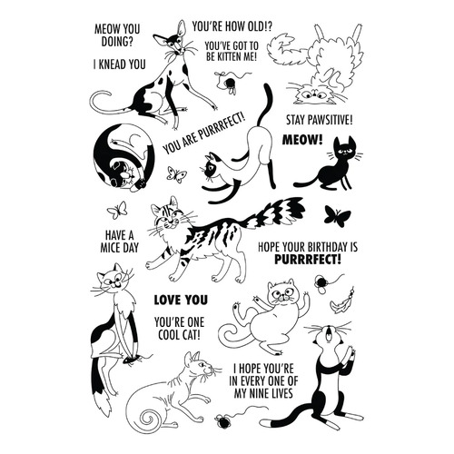 Simon Hurley create. Purrfect Cats Stamp Set