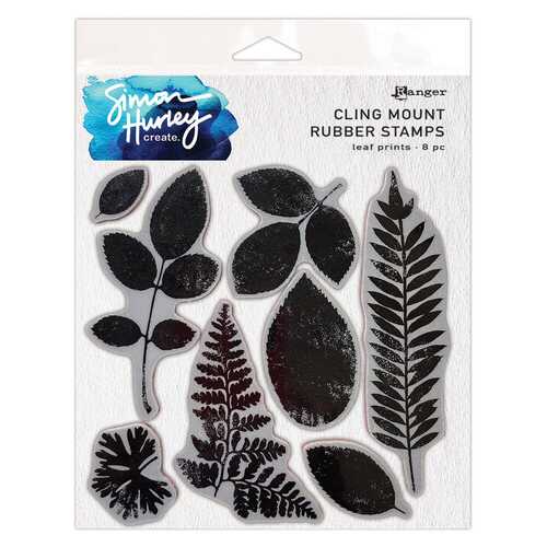 Simon Hurley create. Leaf Prints Cling Mount Rubber Stamps