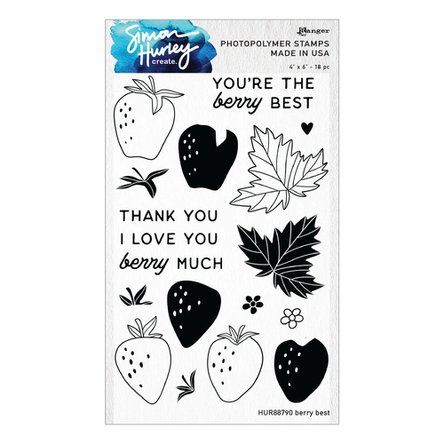Simon Hurley create. Berry Best Clear Stamp Set from the Berry Best Collection