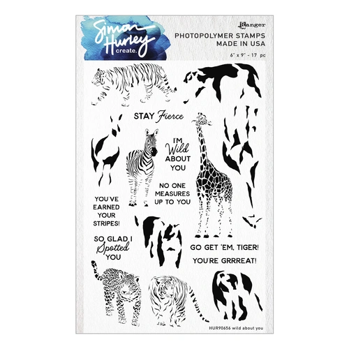 Simon Hurley create. Wild About You Clear Stamp Set by Simon Hurley create.