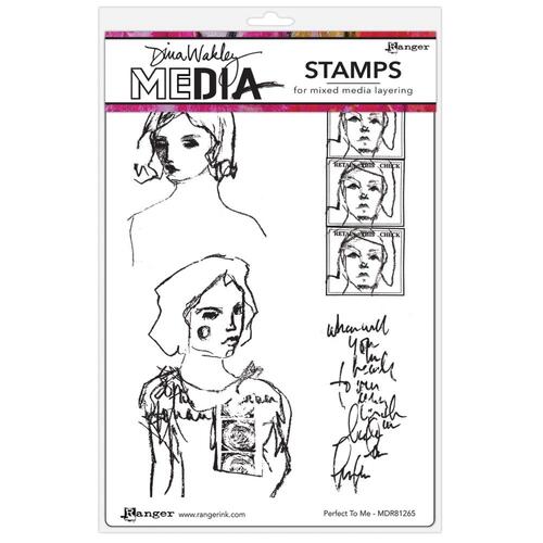 Dina Wakley MEdia Perfect to Me Stamp