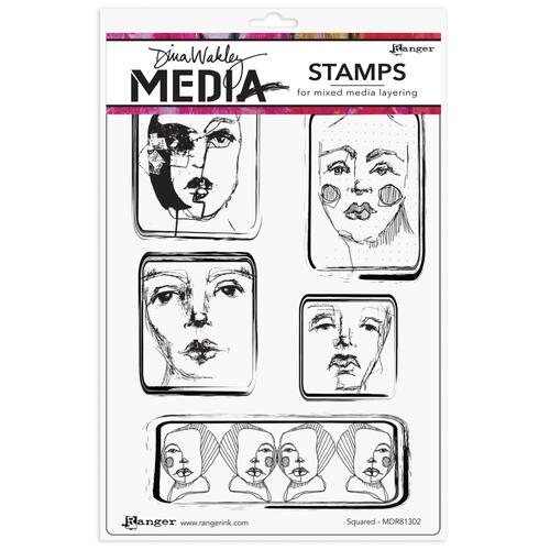 Dina Wakley MEdia Squared Stamp