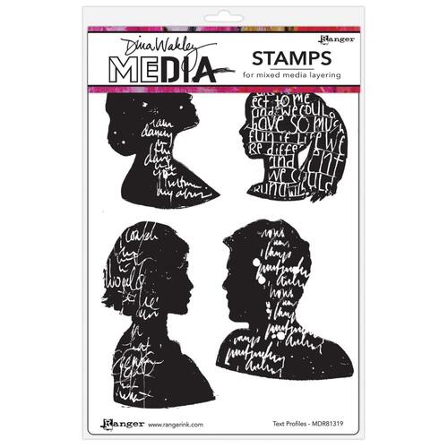Dina Wakley MEdia Text Profiles Stamp