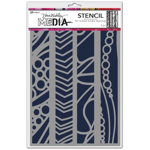 Dina Wakley MEdia In a Line Stencil