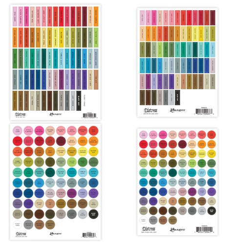 Tim Holtz Distress Label Assortment Sheets - Black