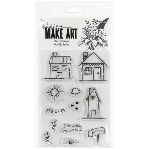 Wendy Vecchi Make Art Doodle Town Clear Stamp