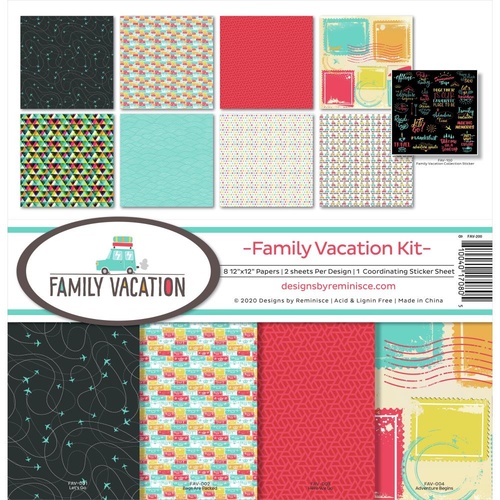 Reminisce Family Vacation 12" Collection Kit