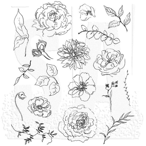 Tim Holtz Floral Elements Stamp