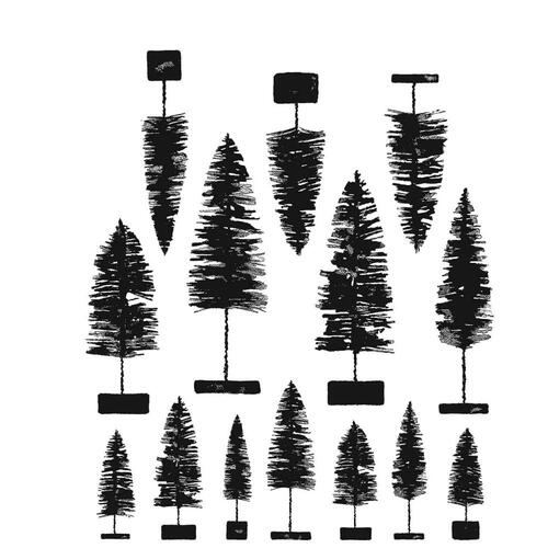 Tim Holtz Bottlebrush Trees Stamp