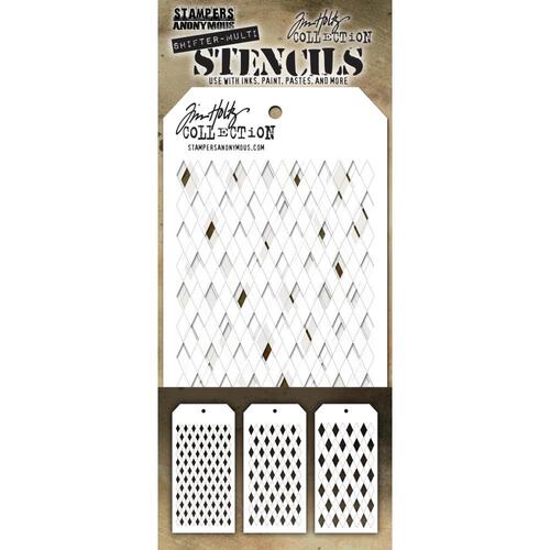 Tim Holtz Shifter Harlequin Layered Stencil Set