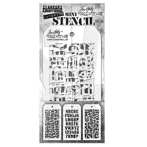 Tim Holtz Mini Stencil Set #58