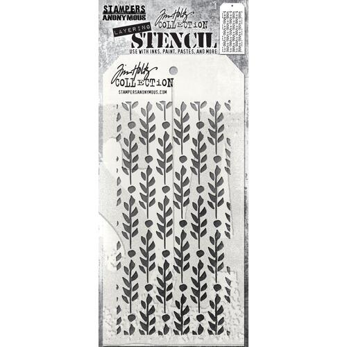 Tim Holtz Berry Leaves Layering Stencil