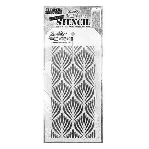 Tim Holtz Layering Stencil - Deco Feather