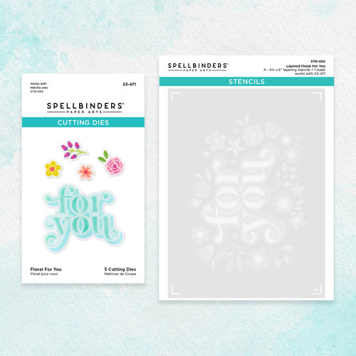 Spellbinders Floral For You Stencil and Die Bundle