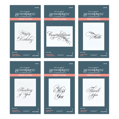 Spellbinders I Want It All! Bundle from the Copperplate Everyday Sentiments Collection by Paul Antonio