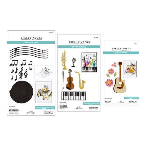 Spellbinders Small Instruments Bundle from the Bibi's Musical Notes Collection by Bibi Cameron
